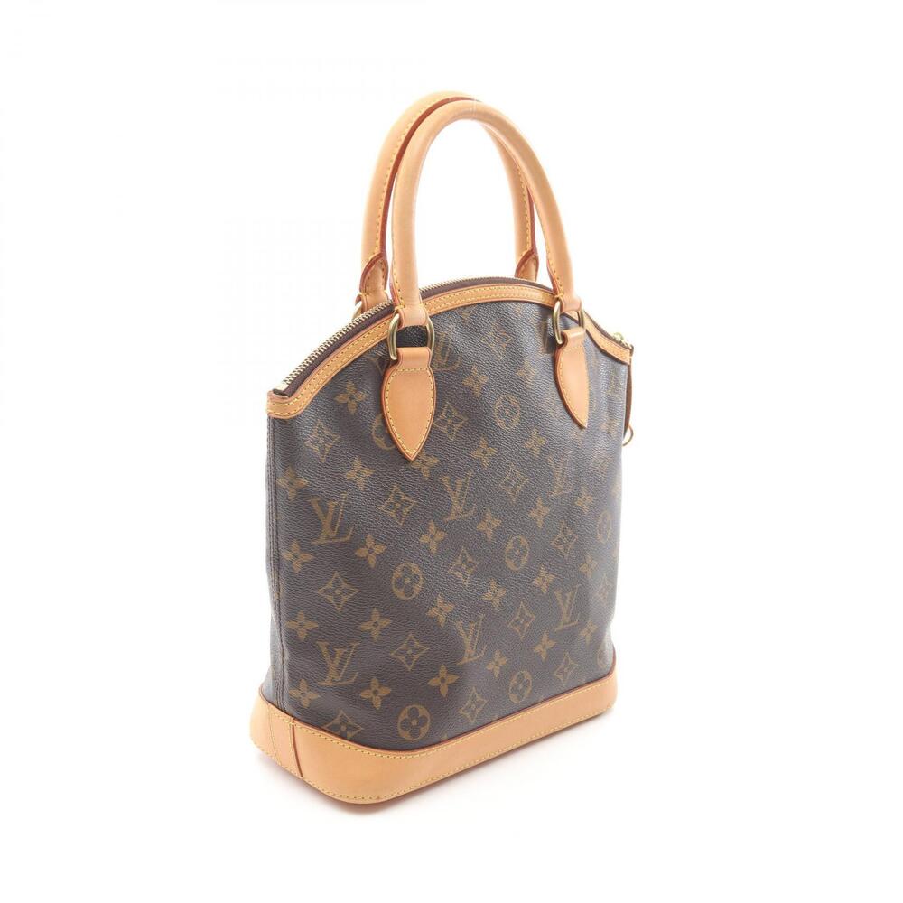 Louis Vuitton Monogram Canvas Leather Handbag Lockit Brown